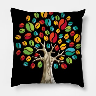 Coffee Bean Tree of Life Pillow