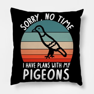 Feed plans with pigeons saying animal letter food Pillow