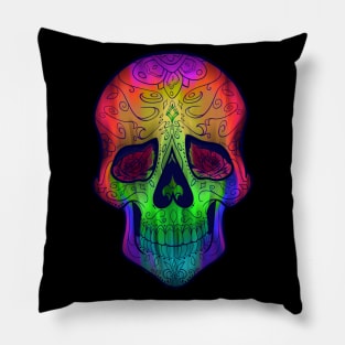 floral skull Pillow