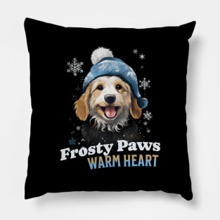 Frosty Paws Warm hearts Pillow