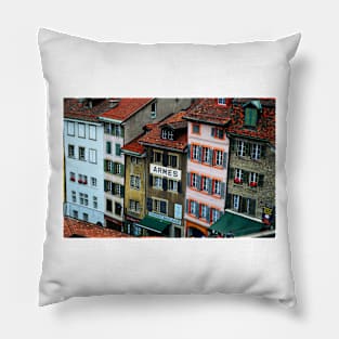 Escaliers du Marché, Lausanne, Switzerland Pillow