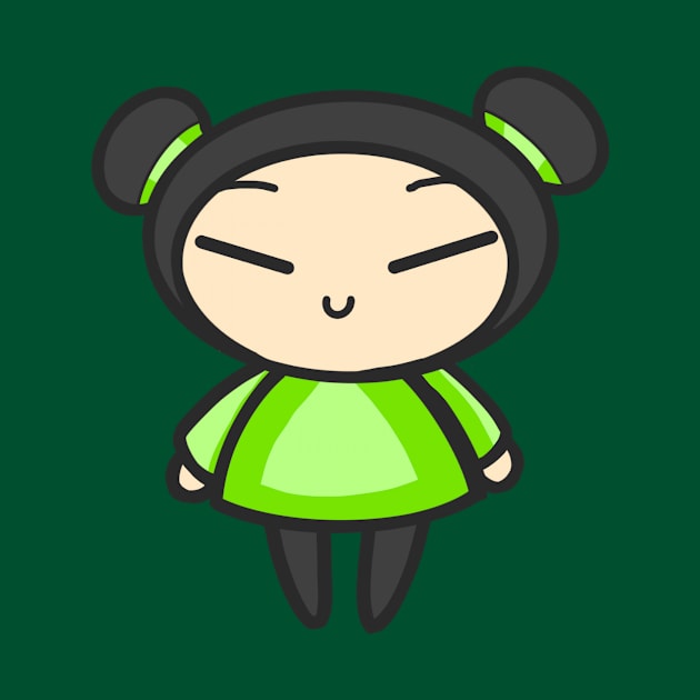 Green Pucca by aishiiart