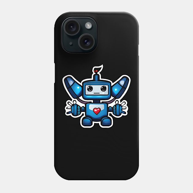 Robo Looking For A Heart & Love Phone Case by Art by Nabes