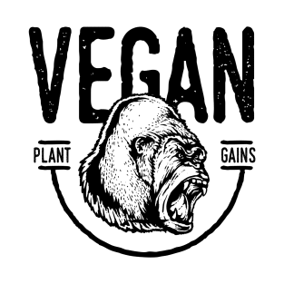 Vintage Vegan Gym Gorilla T-Shirt