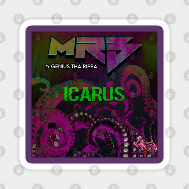 MRB, Genius Tha Rippa Icarus Tee Magnet by Death By Flamingo Records