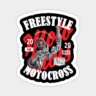 Freestyle Motocross FMX No Fear red Magnet