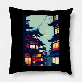 The Beautiful Japanese Town. Pillow