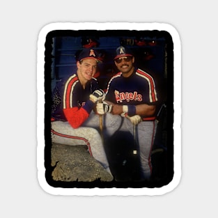 Wally Joyner and Reggie Jackson in Los Angeles Angels of Anaheim Magnet