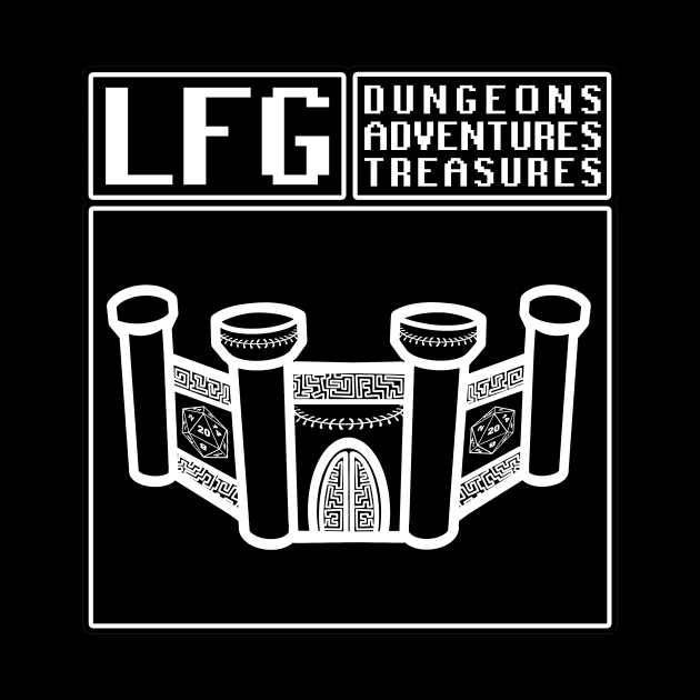 LFG Looking For Group Dungeon Master DM Screen Dice Tower Tabletop RPG TTRPG by GraviTeeGraphics