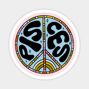 Pisces Peace Sign Magnet