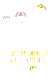 Quote: Open Mind - Parachutes Magnet