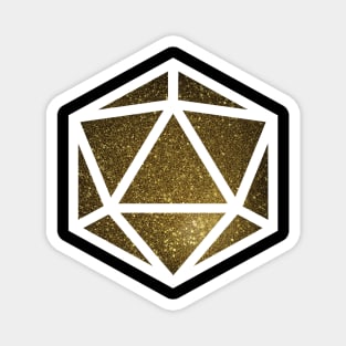 D20 Decal Badge - Gold Dust Magnet
