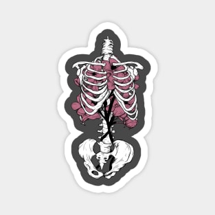 Flower and bones Magnet