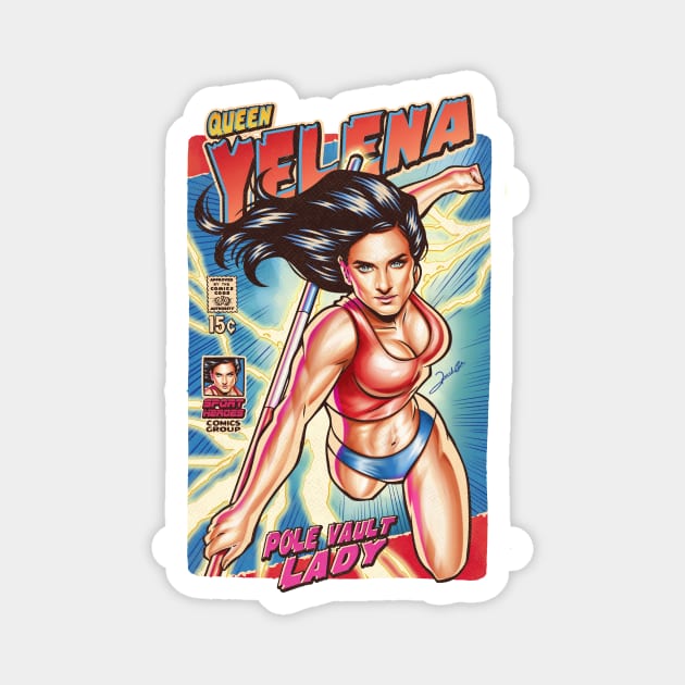 Pole Vault Lady Magnet by renatodsc