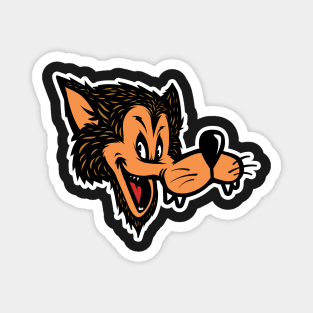 Alpha Wolf Cartoon Graphic Logo Magnet