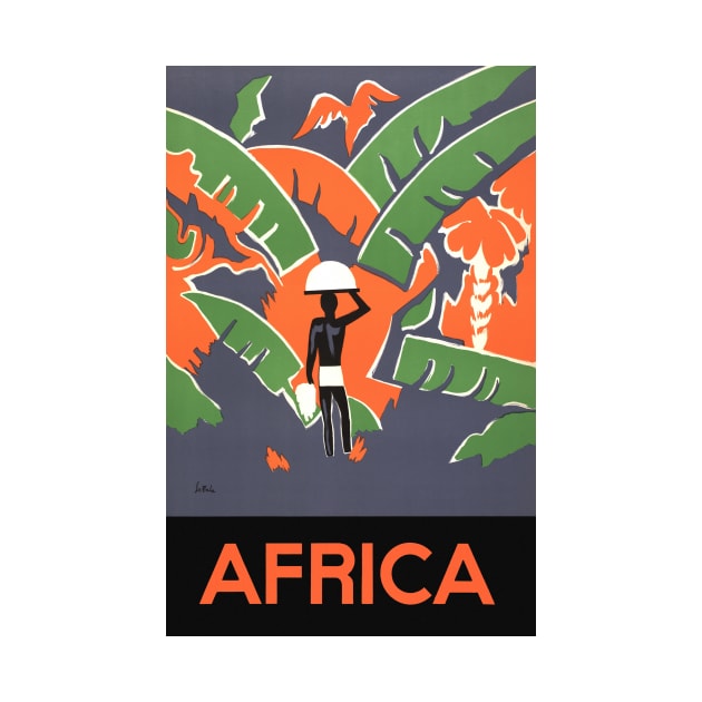 Vintage Travel Poster from Africa by MasterpieceCafe