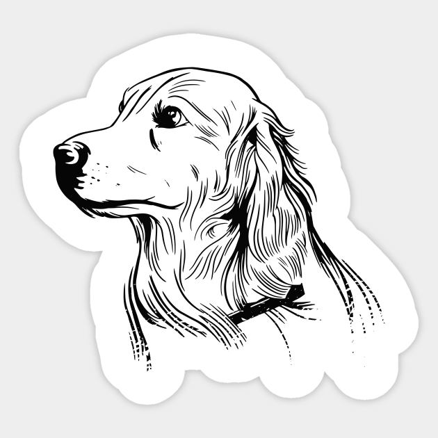 Golden Retriever Drawing Golden Retriever Aufkleber Teepublic De