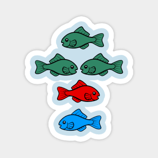 Red Fish Blue Fish Magnet