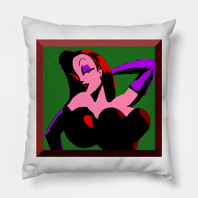 Pop art - Jessica Rabbit Pillow by alened