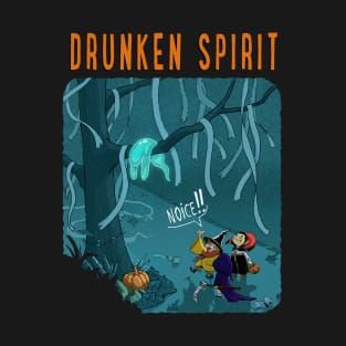 Drunken Spirit Halloween Ghost Trick or Treat T-Shirt