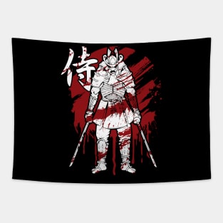 Samurai Ready For Battle Tapestry