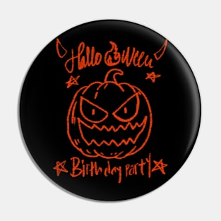 Halloween Birthday Party Pin