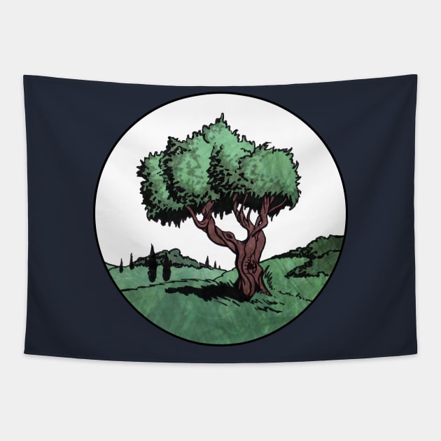 Olive Tree Tapestry by Olooriel