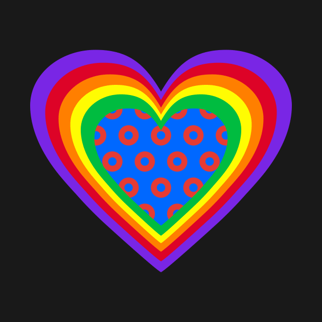 Phish Donuts Heart with Pride Rainbow by NeddyBetty