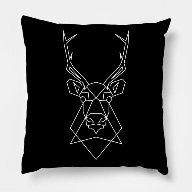 Red nose reindeer Pillow by patpatpatterns