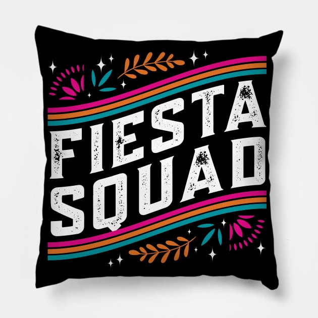 Mexican Fiesta Squad Pillow by TheCraftyDrunkCo