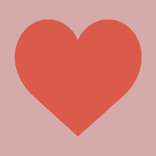 Minimalistic red heart symbol by blondegirl