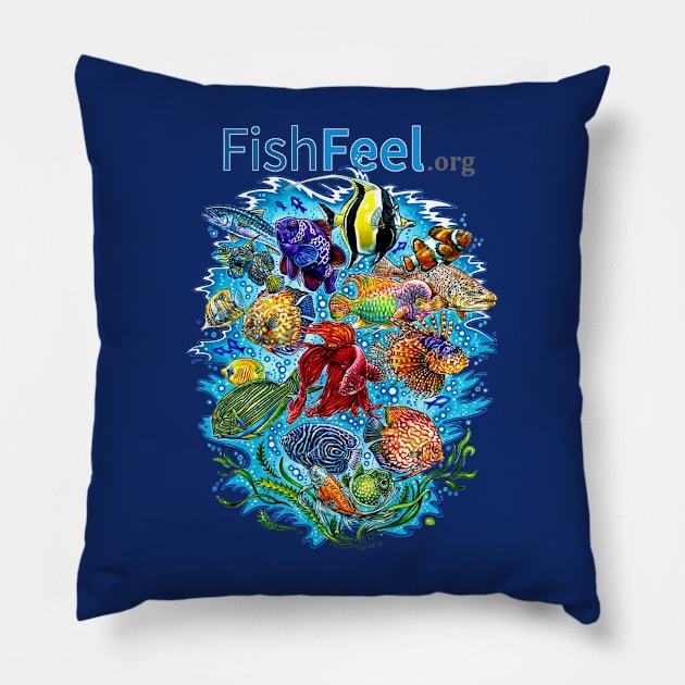 Organic tshirt option Pillow by FishFeel