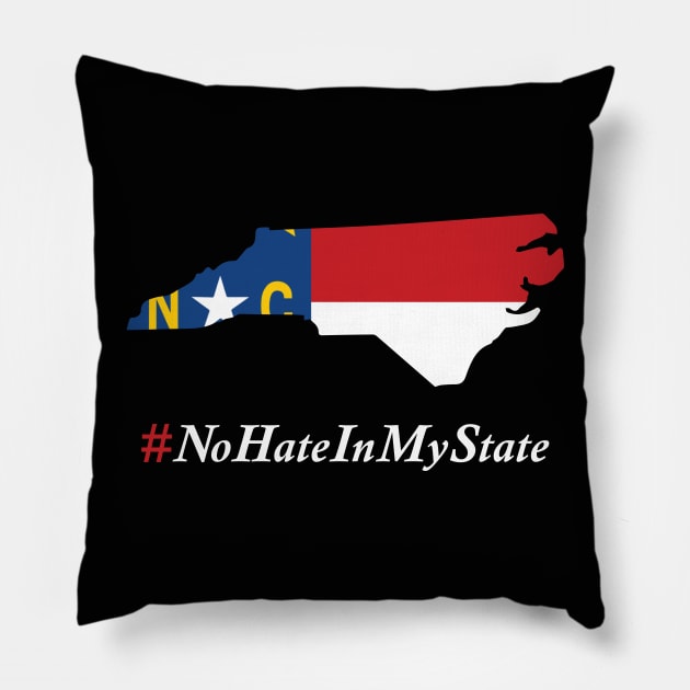 #NoHateInMyState - North Carolina Pillow by inksquirt