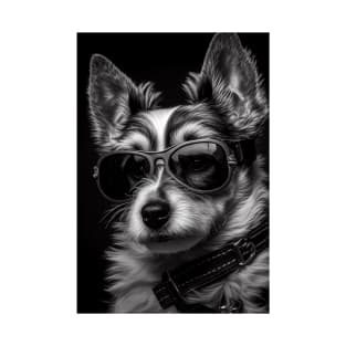 Fashionable Pup: A Cute Dog in Shades T-Shirt