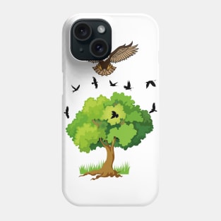 Flying Birds by the Tree Phone Case