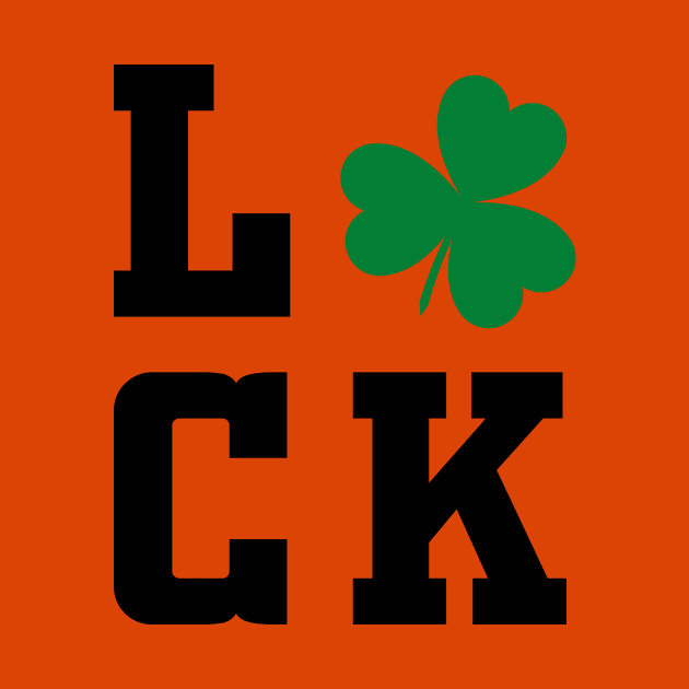 Luck Shamrock Black saint patricks day typography by gastaocared