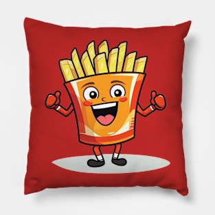 Cute French Fries T-Shirt cute characters Pillow