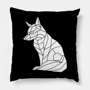 Origami Fox on White Pillow