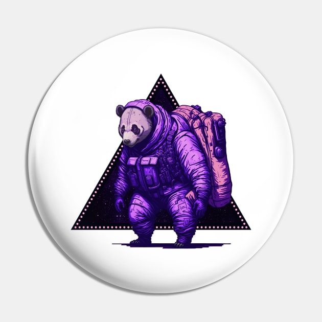 Panda Astronaut - Pandanaut Pin by AnAzArt