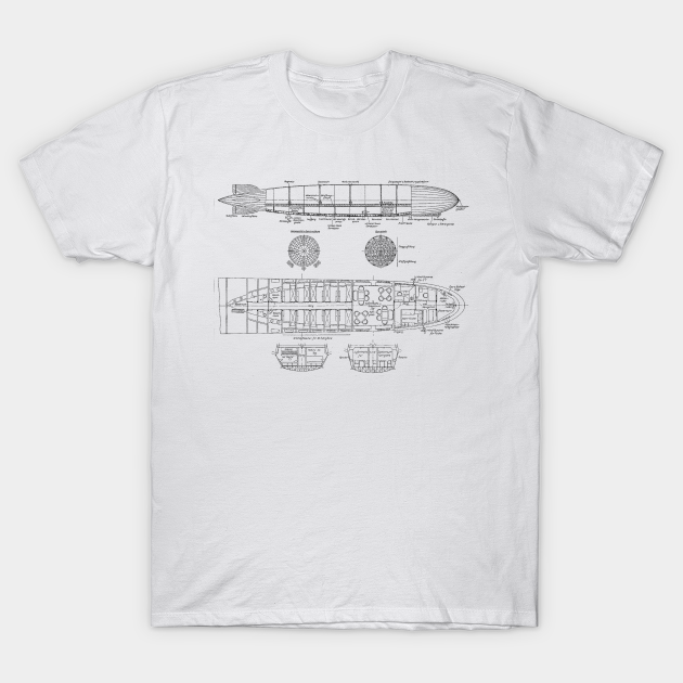 Zepplin Diagram (black) - Zepplin - T-Shirt