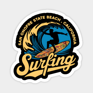 San Onofre State Beach California Surfing | Surfing lovers gifts Magnet