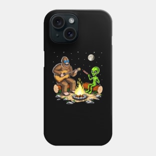 Bigfoot and Alien Camping Phone Case