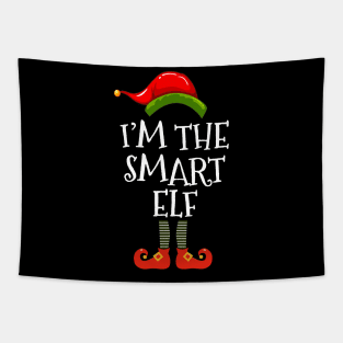 I am Smart Elf Funny T shirt Family Christmas Tapestry