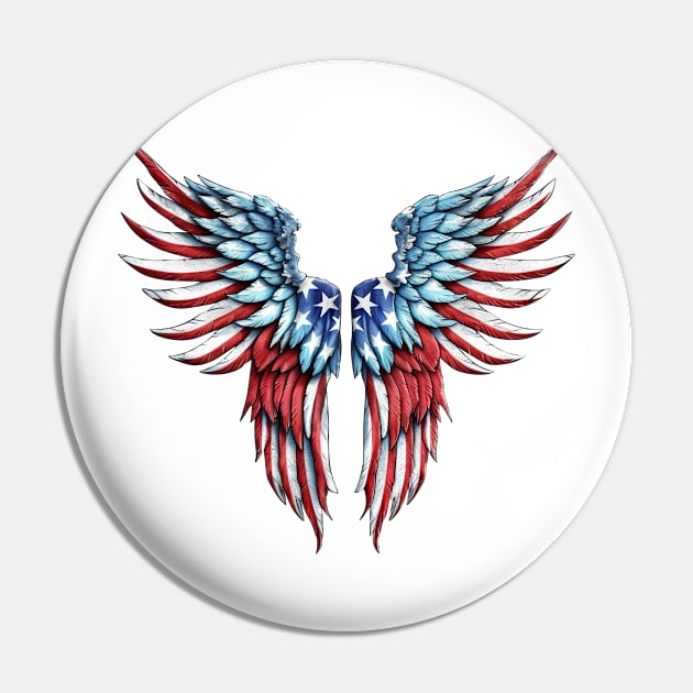 4th of July Wings  #2 Pin by Chromatic Fusion Studio