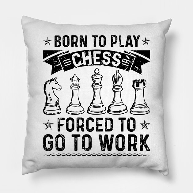 Chess Pieces Design for Chess Player Pillow by Humbas Fun Shirts