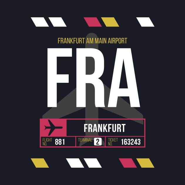 Frankfurt (FRA) Airport Code Baggage Tag by SLAG_Creative