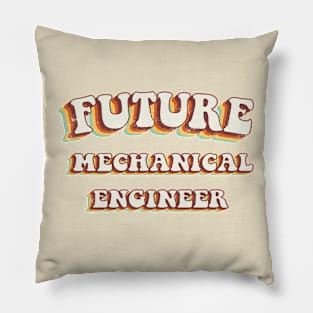 Future Mechanical Engineer - Groovy Retro 70s Style Pillow