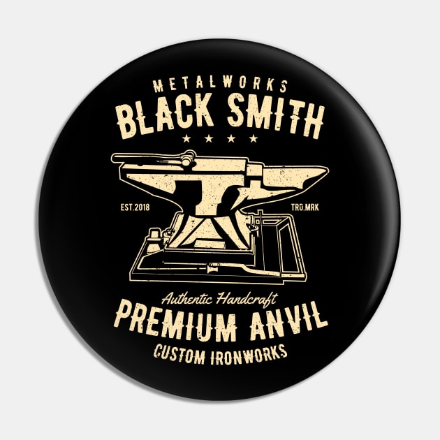 Blacksmith and Anvil Pin by Imp's Dog House