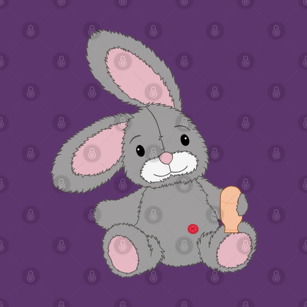 Stoma bunny (holding bag) by CaitlynConnor