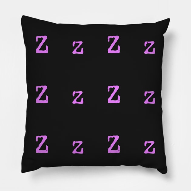 Pink Typewriter Letter Z Pillow by anacarminda